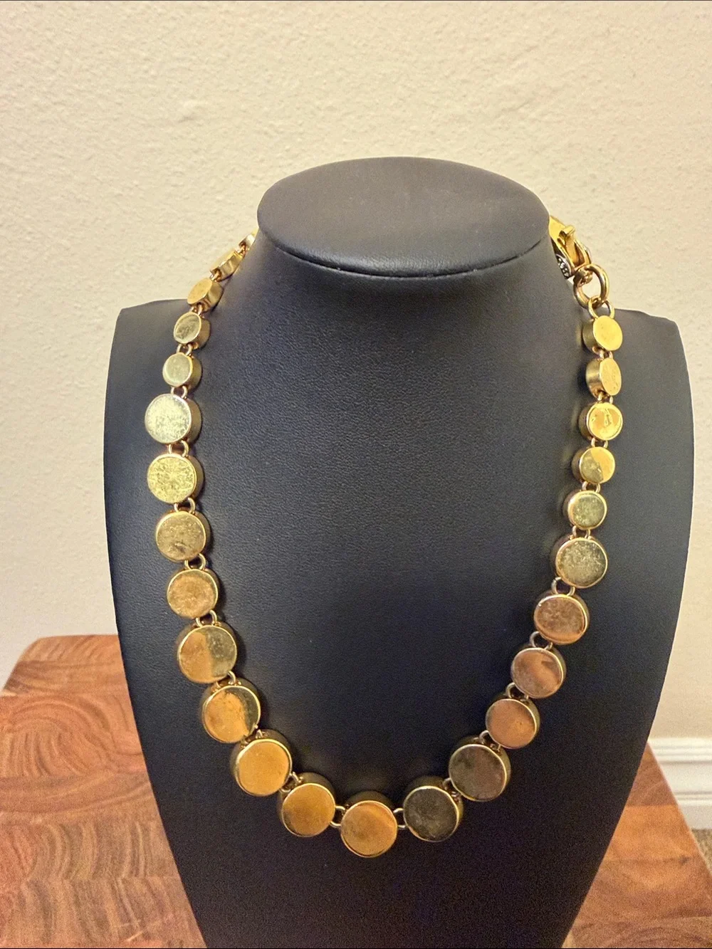 Henri Bendel On Point Black Swarovski Crystal and Gold Necklace